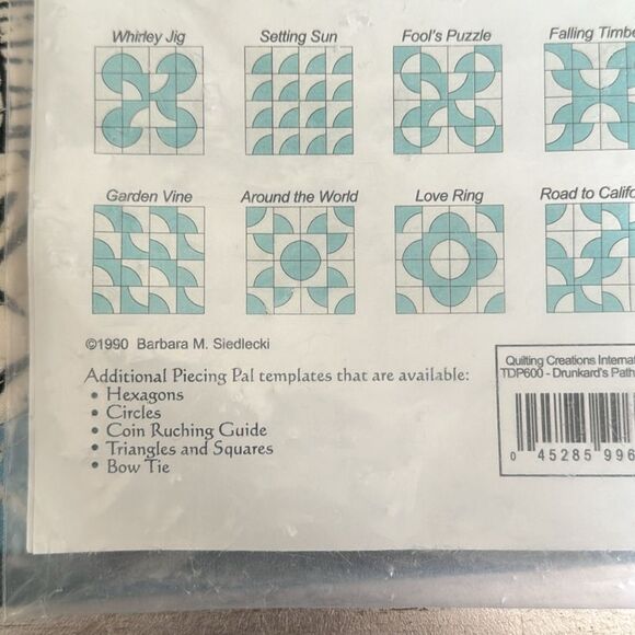 Piecing Pal Templates - Drunkard's Path Set - Picture 5 of 6